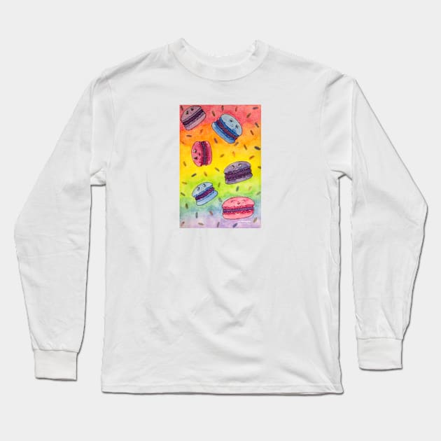 Party Macarons Long Sleeve T-Shirt by Truly Artsy Judy